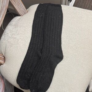 Classic Black Ribbed Men's Socks